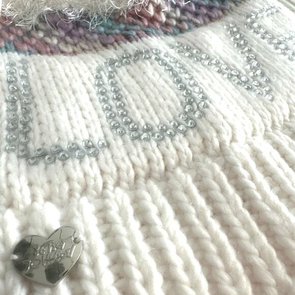 Betsey Johnson beanie hat winter wear snow bunny one size mint condition - Picture 2 of 6